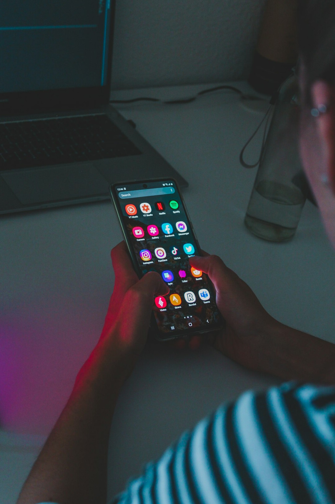 social media on phone