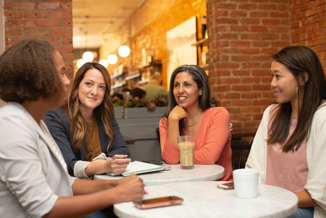 diverse group in discussion